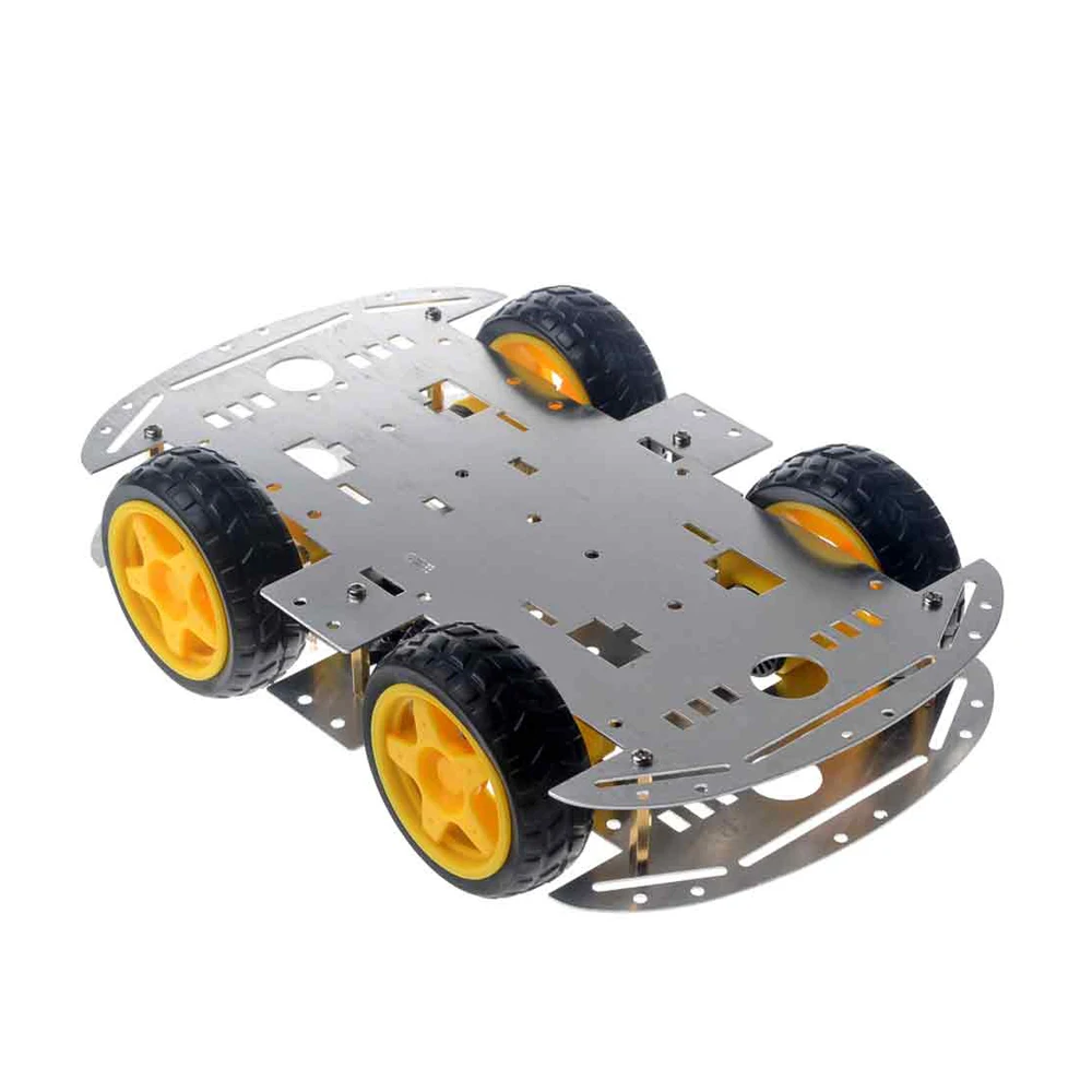 
Aluminum car chassis 4 Wheels Smart robot Car chassis Kit for Arduinos 