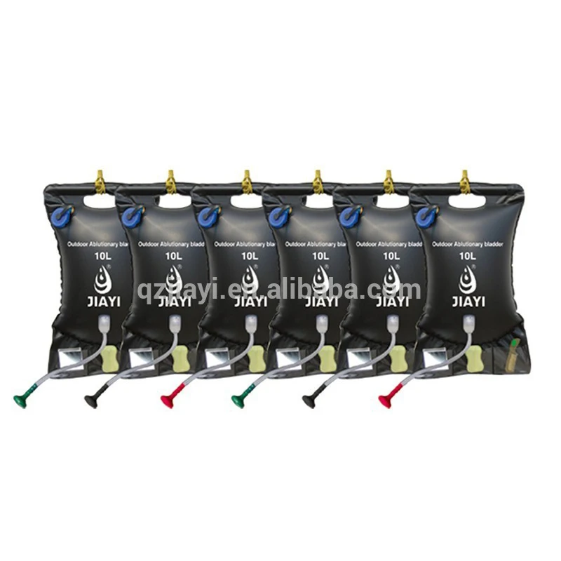 Hot selling fashion brown Portable folding 10L travel or camping shower bag