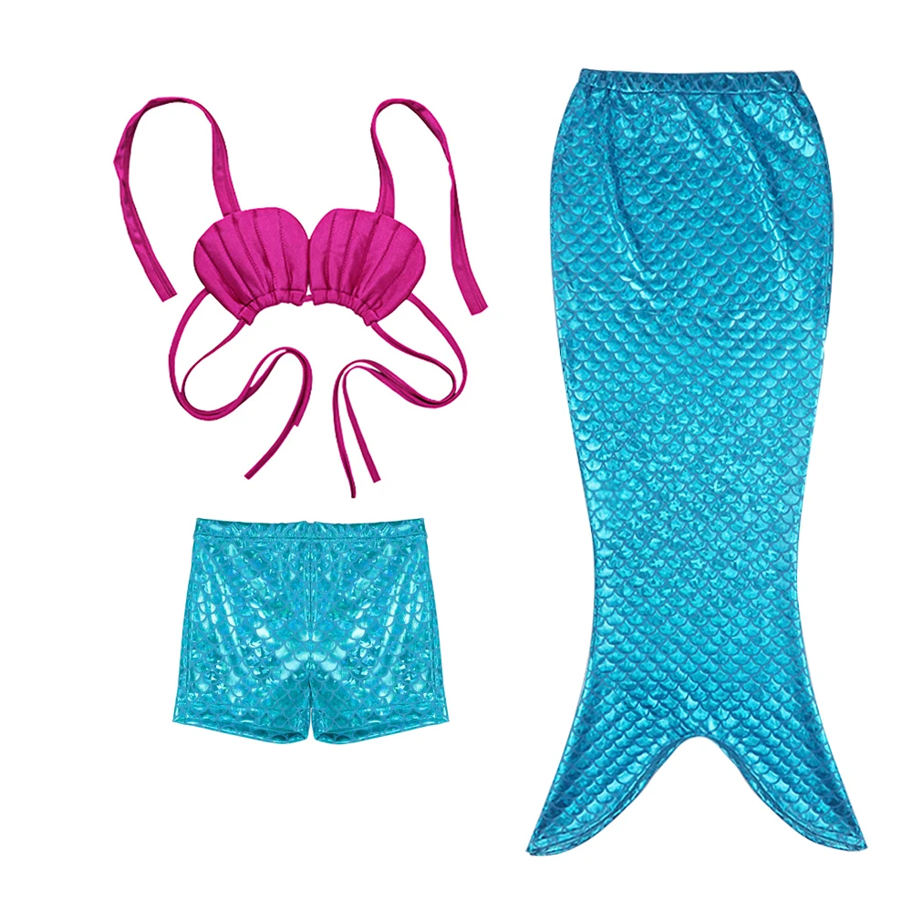 Fashion Children Swimwear 3 Pieces Girls Mermaid Tails