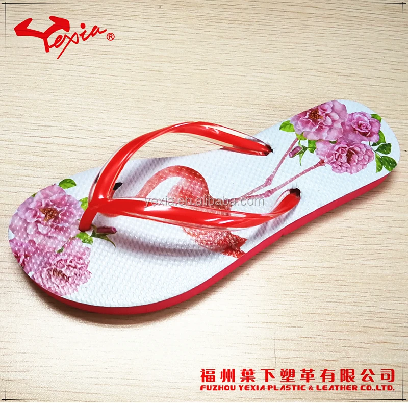 women tongs sublimation printing fashion flip flop