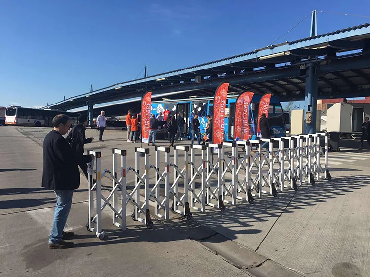 Алюминиевый сплав ручной аккордеон дорожный барьер