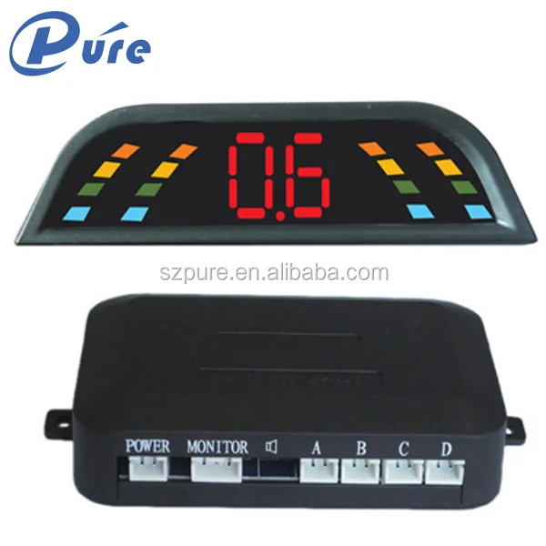 Beeper Parking Guidance System LED Monitor Kit Original Car Reverse Parking System 4 Sensors Radar System