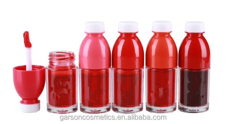 
OEM Garson cute bottle shape liquid moisturizing fruit taste long-lasting lip gloss 