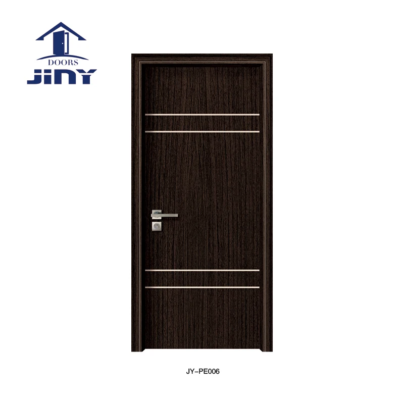 
Decorative Panel Design PVC Coated Solid Wooden Door 