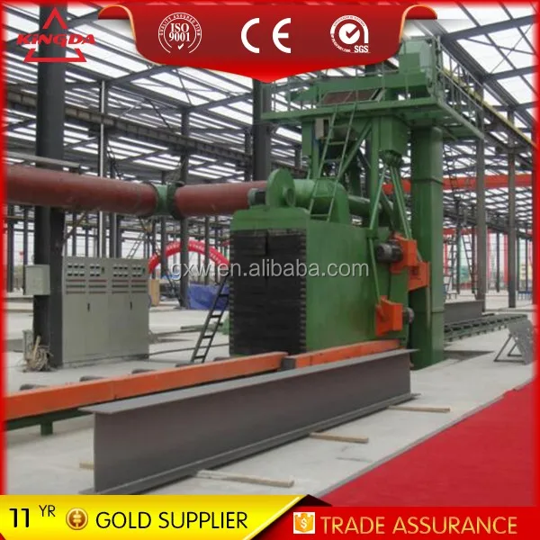 QH698 series steel beam and steel pipe roller conveyor shot blasting machine