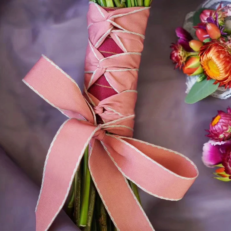 
florist supplies flower bouquet decorative ribbon wholesale ribbon satin ribbon 