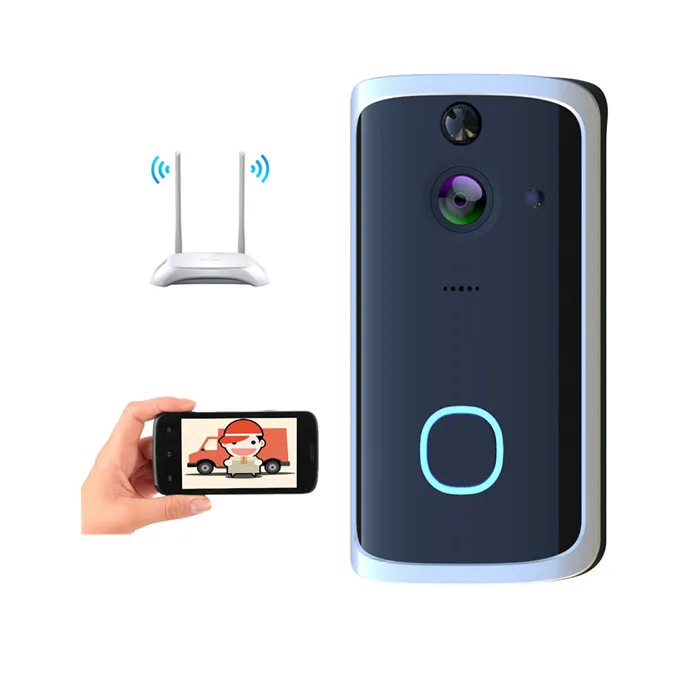 M12 Intelligent WIFI Doorbell Video Doorbell Remote Home Monitoring Video Voice Intercom Support 8G