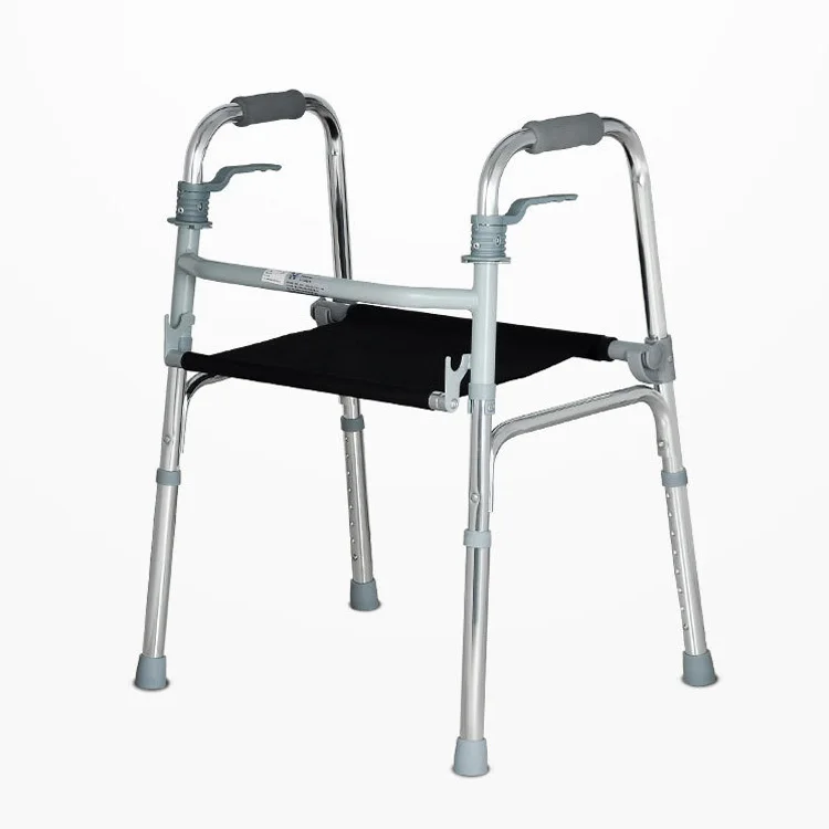Walker Folding Assistant Standing Disabled Aids Aluminum Walking Assist Device