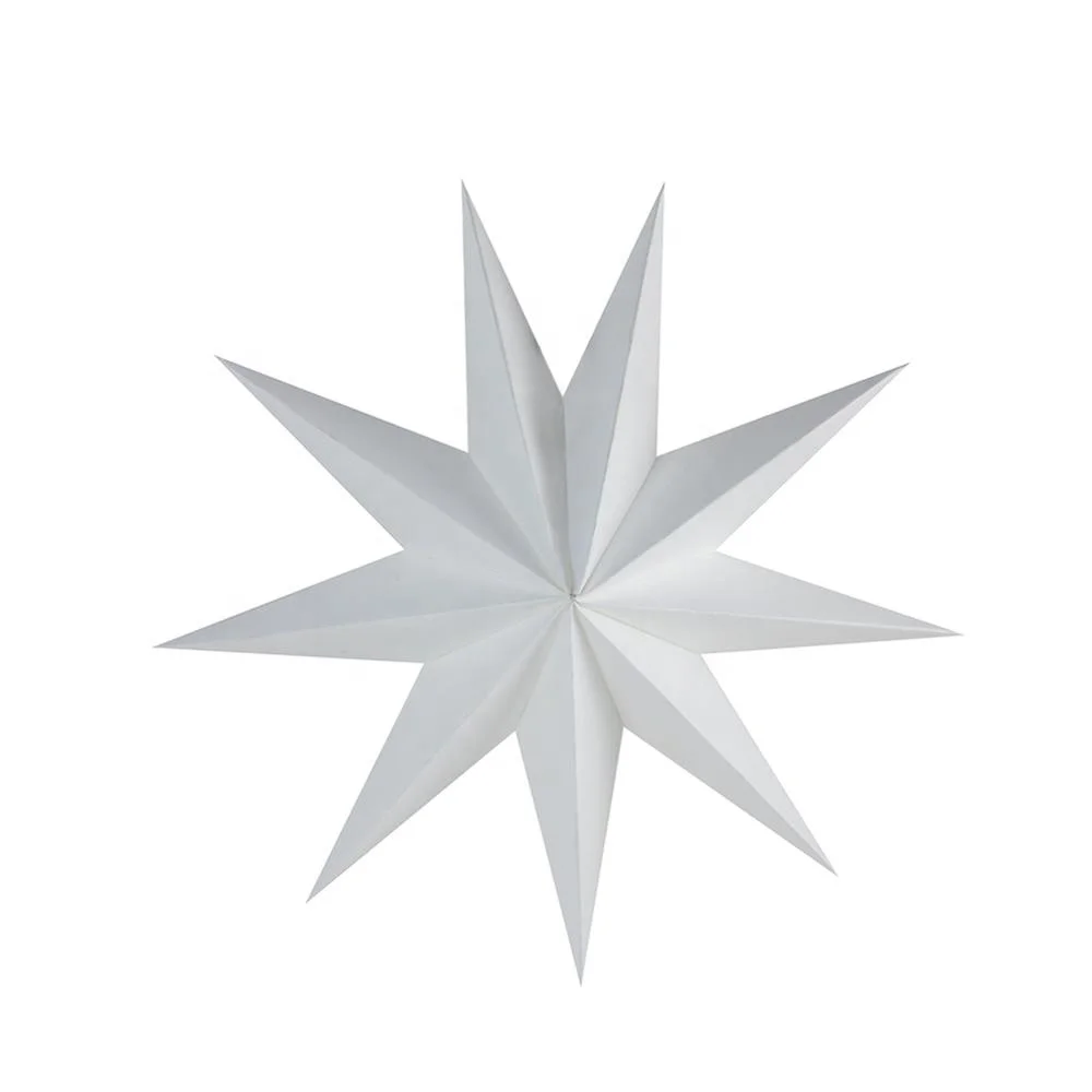 
9 Point Paper Star Nine Advent Star Christmas Gold Paper Star 