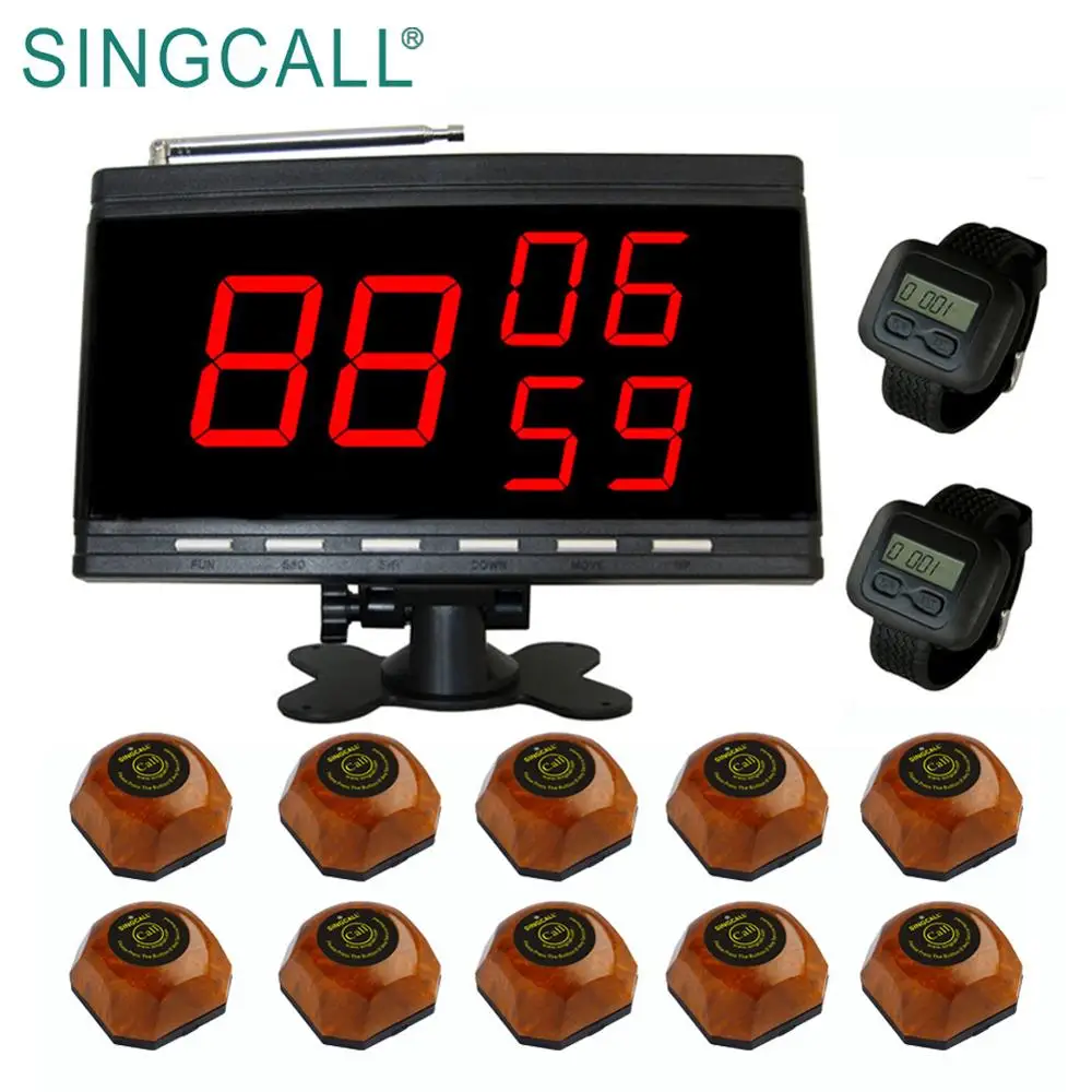 SINGCALL Wireless Waiter Restaurant Pager System for Calling Service