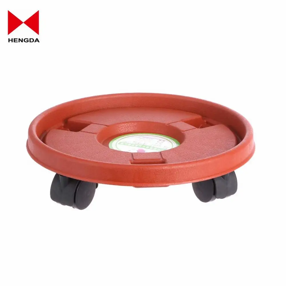 Plant Caddy Flower Pot Rolling Stand Garden Trolley Moving Planter Base 35cm