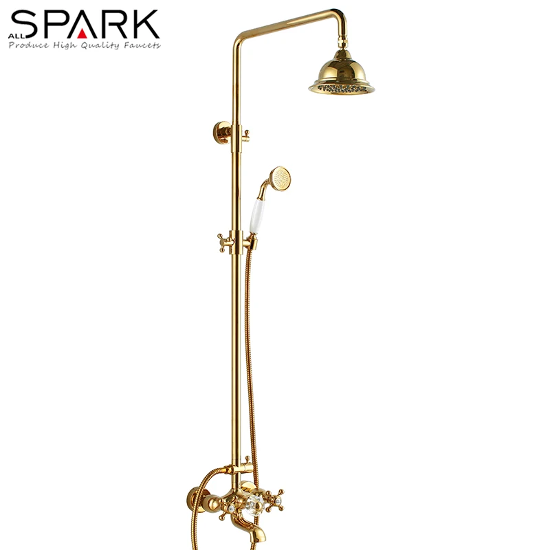 Kaiping brass kit bath rose gold shower set