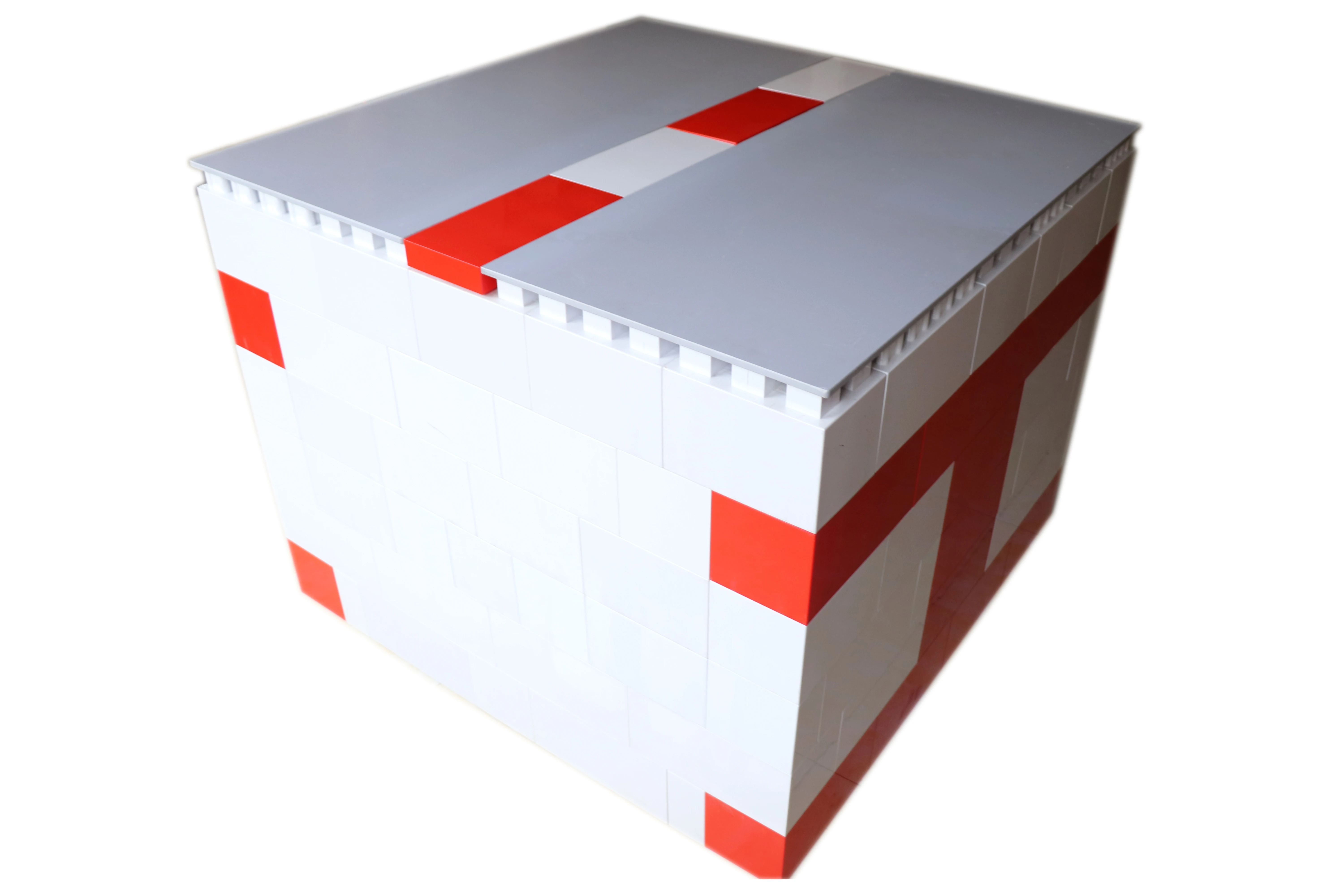 2021 New Product Plastic Block Table Chairs Big Size Toy Furniture Set With Glass Countertop