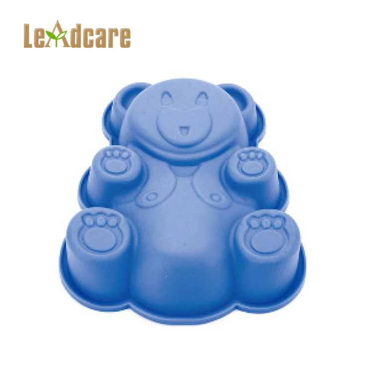 Creative bear-shaped microwave oven silicone cake mold decoration silicone cup cake molds