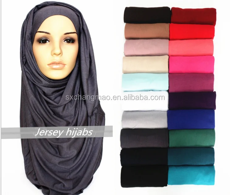 various color cotton jersey hijab scarf women