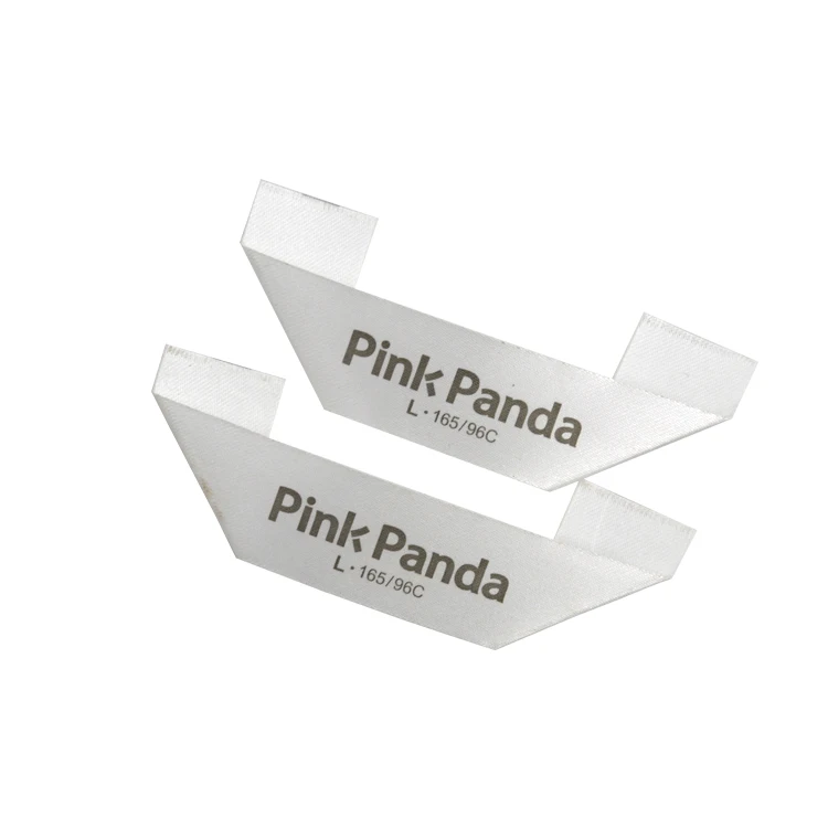 Factory  Customized damask satin woven garment care label printing for clothing label