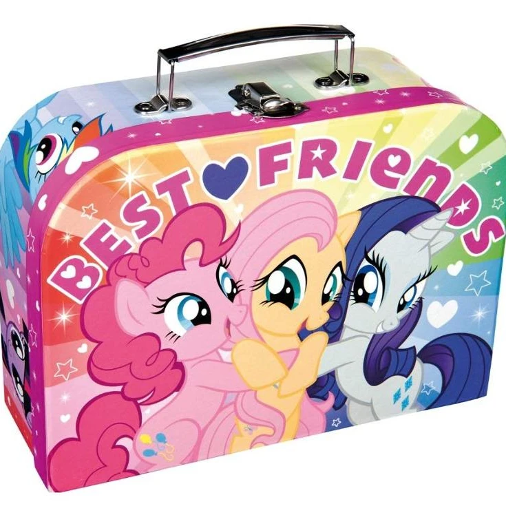 Картонный мини-чемодан с ручкой для