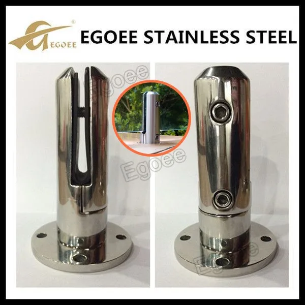 ss304 316 stainless steel clamp glass fitting for handrail/spider/spigot/bath fitting