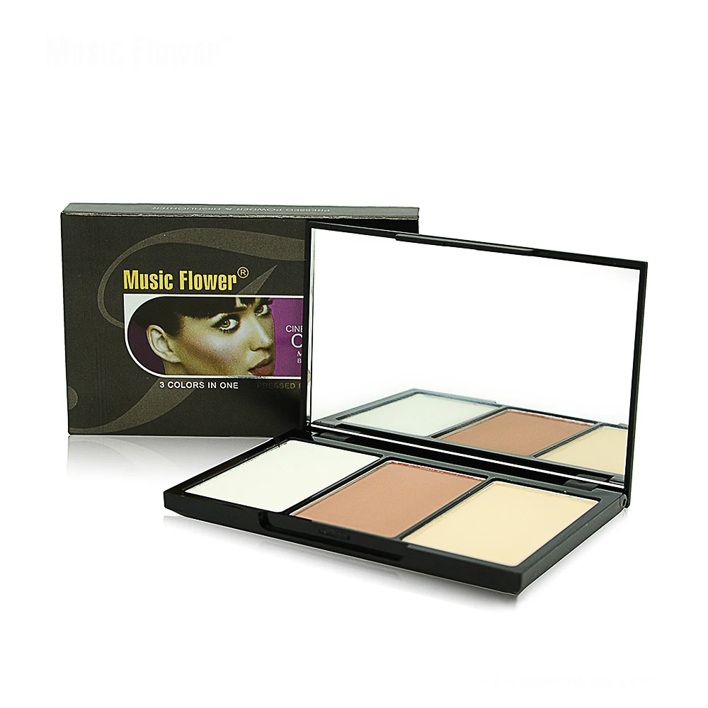 MUSIC FLOWER Makeup Cosmetics Face Contour Kit Highlighter Palette Pressed Powder