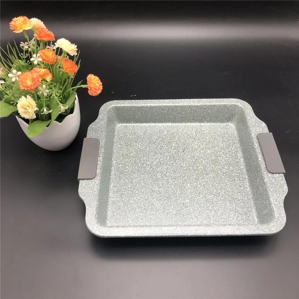 Marble Color Square Pan Cake Mould Non Stick Ceramic Coating Pizza pan/Rectangular pan/Loaf pan