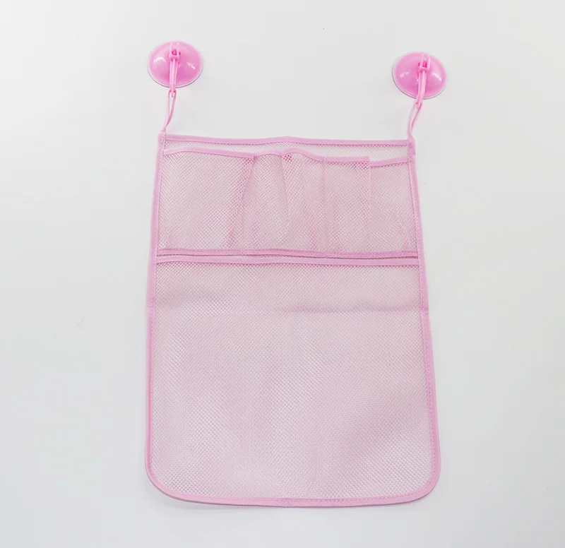 Baby Toddler Quick Dry Hanging Mesh Bath Tub Toys Organizer Net Mesh Bath Toy Storage Bag Holder Pocket With Suction Cups