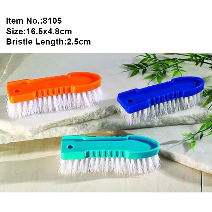 HQ8105 home cleaning plastic color clothes brush comfort grip & flexible stiff bristles