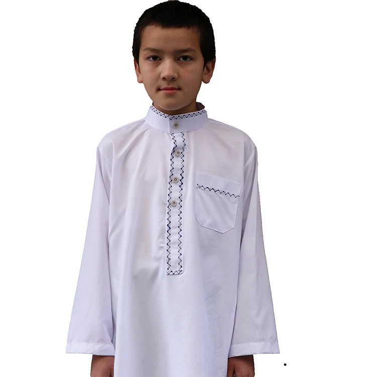 2020 Classic Traditional White Color  Boys  Thobe Jubba Arab Dress for 4 years to 18 years