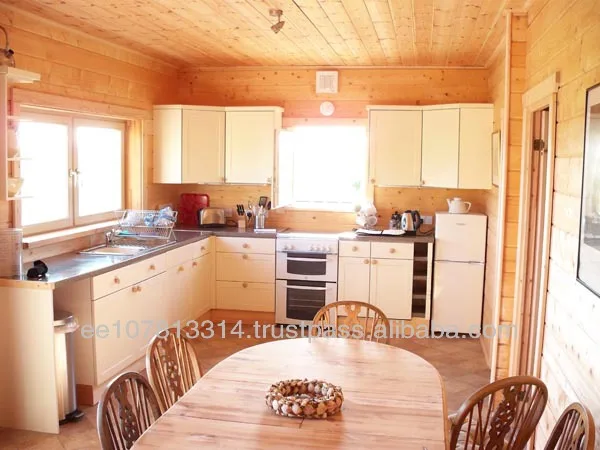 
Energy Efficient Prefab House Kit Print Residential Log Cabin Low Carbon Foot 