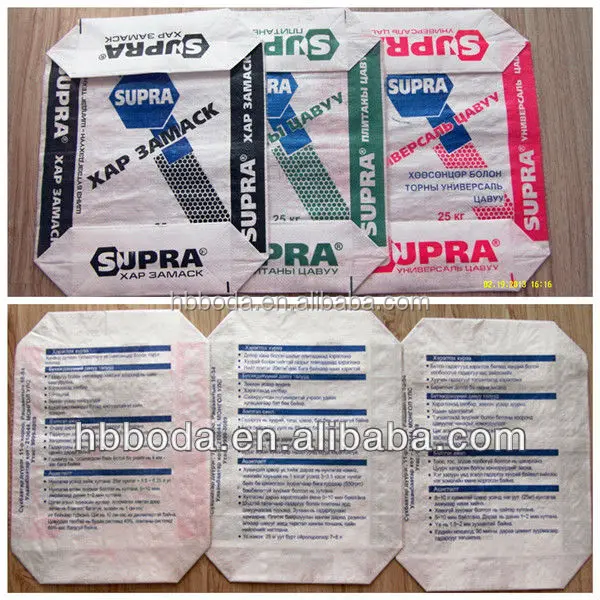 
pp CEMENT BAG with block bottom valve 