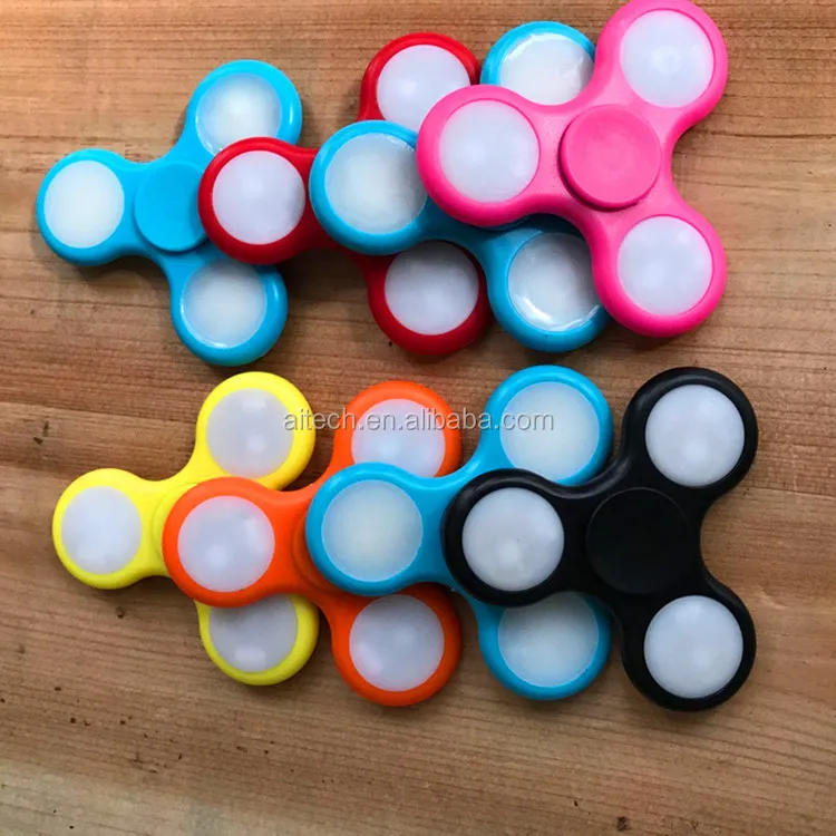 
Newest Led Fidget Spinner toy hand spinner with 608 bearing ABS plastic finger sppiner 