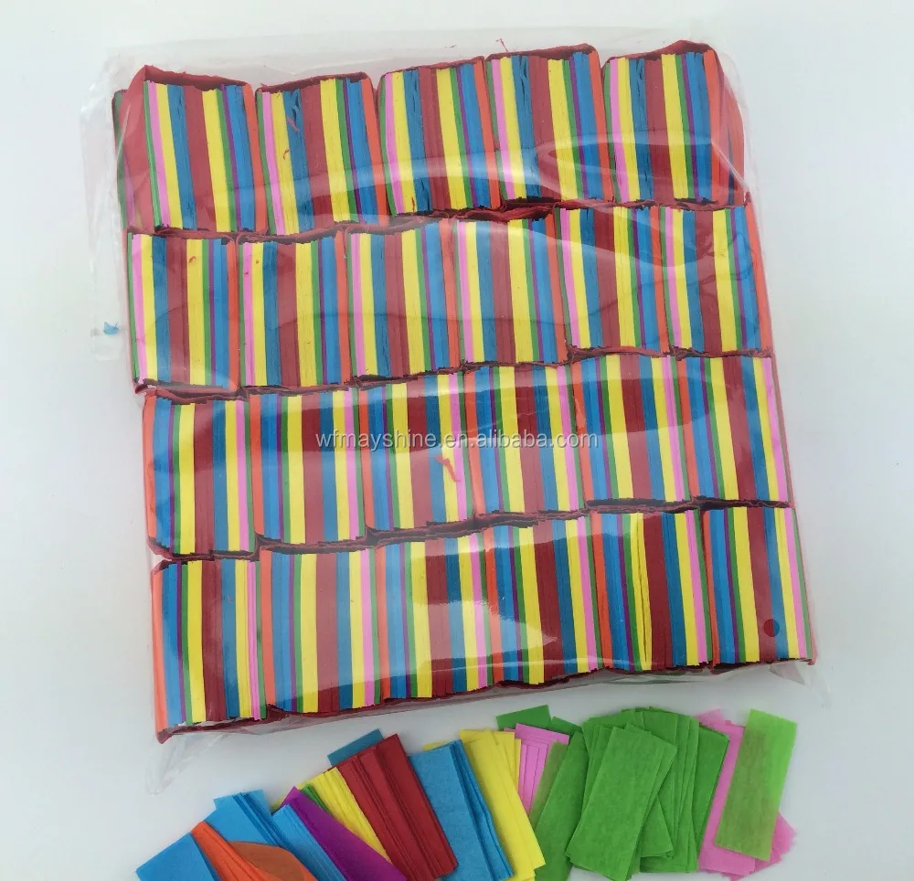 1kg per bag 2*5cm Rectangular Paper confetti, Rainbow Confetti