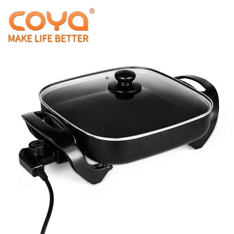 Электроприборы Алюминиевые электрические барбекю антипригарная сковорода со стеклянной