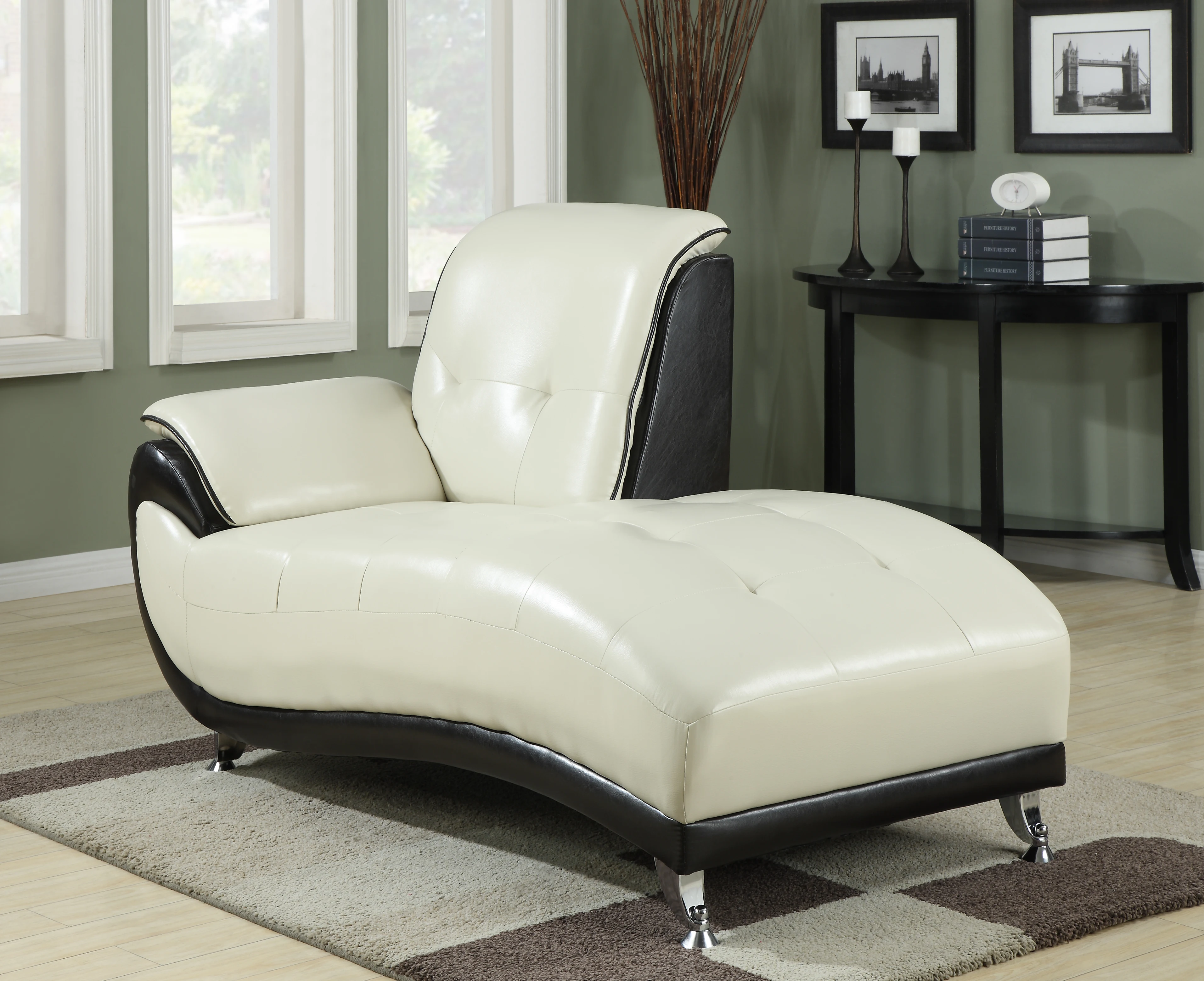 Frank Furniture French Style Chaise Design Wooden Base Soft Upholstery Couvre Chaise  Lazy Chaise Lounge