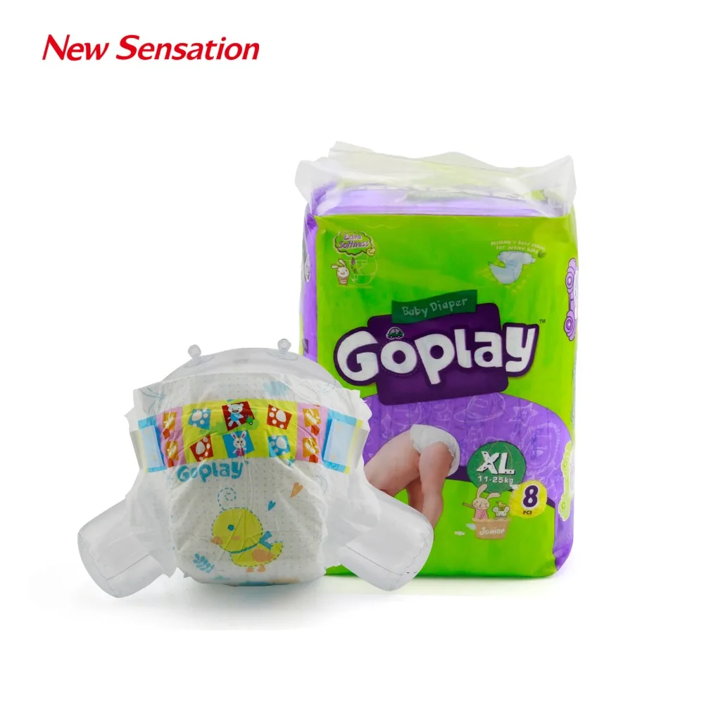 Super Absorbent Diapers HS Code Baby Diaper with Cheap Price in Nigeria (GOPLAY-004)