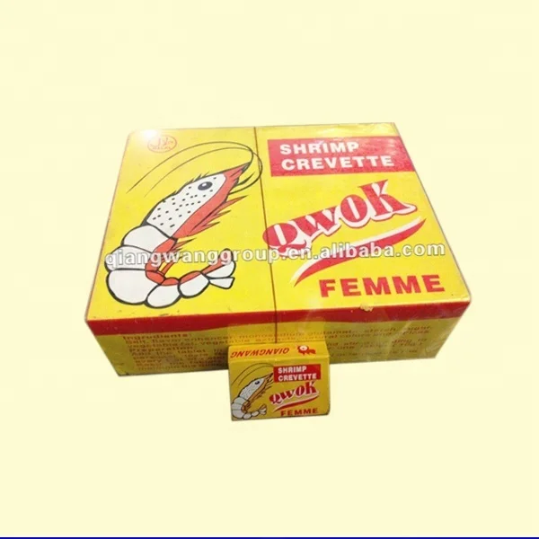 
Qwok mix seasoning cubes 10g halal crevette shrimp flavour bouillon cubes 