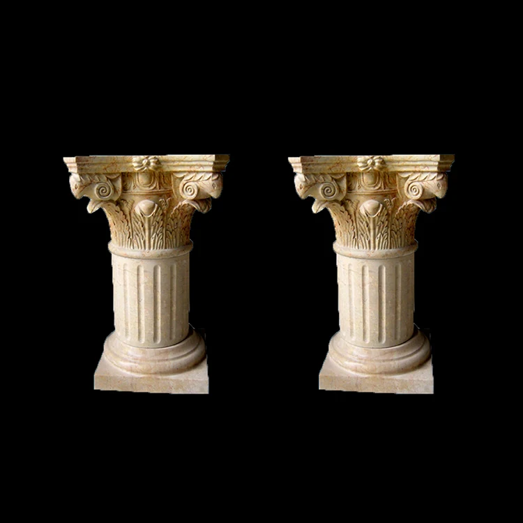 Резная вручную декоративная стена твердый натуральный камень Римский столб чехол