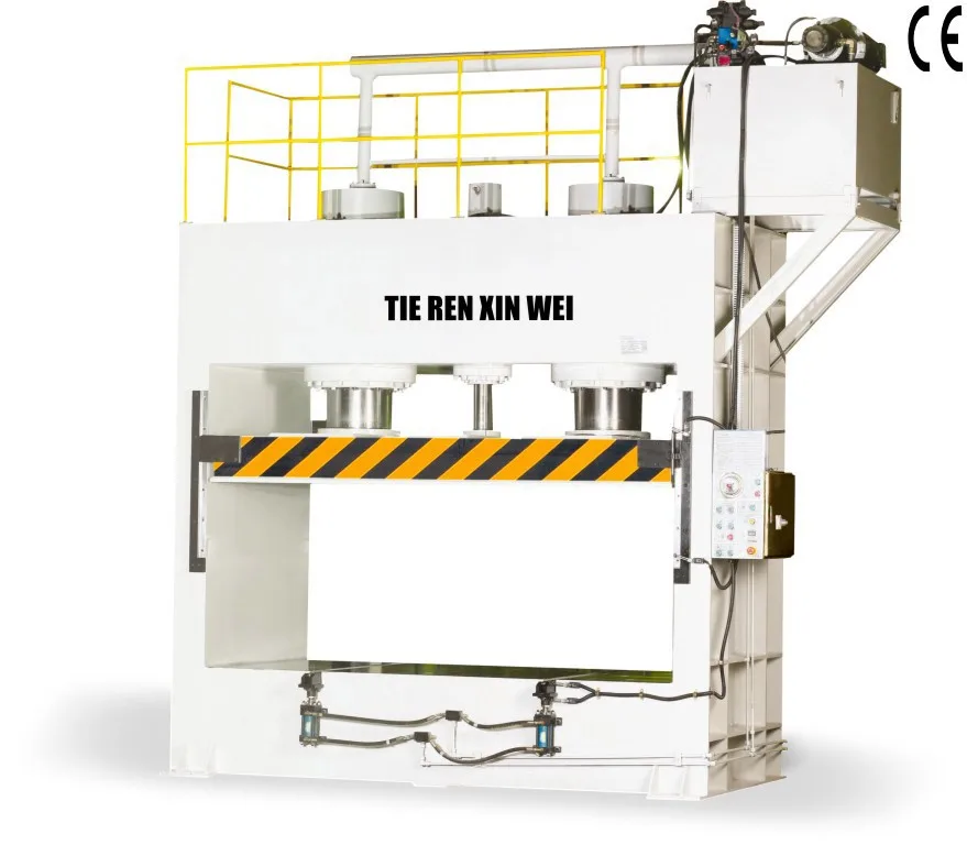 Wood cold presses for laminating veneer