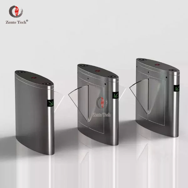 ZENTO Factory price CE approved 304 stainless steel Full intelligence top class flap turnstile