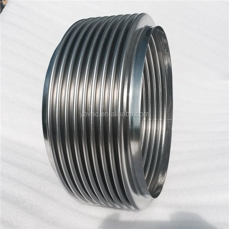 250 metal bellows components compressible with pipe end,thin wall
