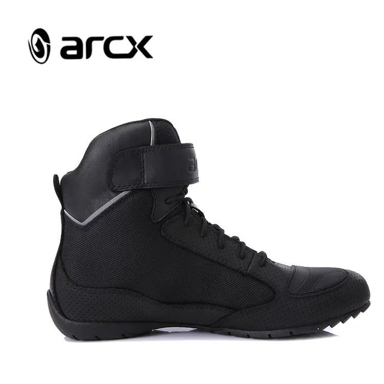ARCX New Releasing Motorbike Leather Shoes Summer Breathable Motorcycle Boots Biker Shoes for Men
