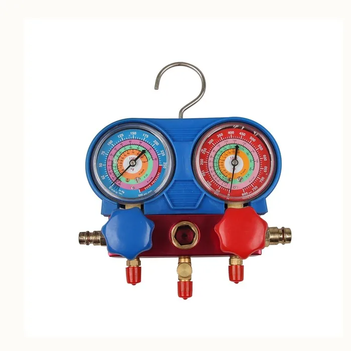 
R22 R134a R410a manifold gauge refrigeration pressure gauge with hose 