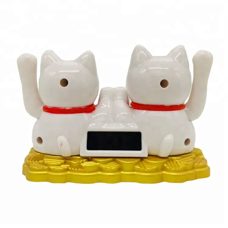 New custom plastic lucky cat solar power dancing toy for car toys
