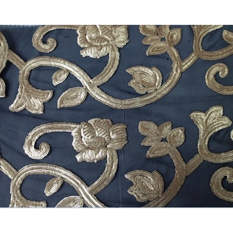 POLY MESH SEQUINS EMBROIDERY 51/52' Breathable Polyester Mesh Sports Fabric