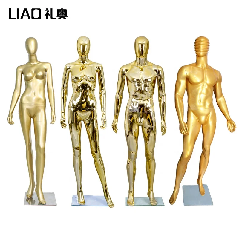 Factory Wholesale Female male dummy golden mannequin