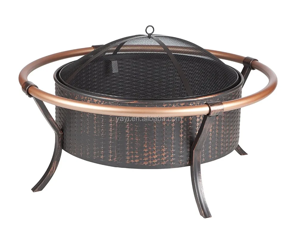 Outdoor wicker design camping fire pit with big ring Outdoor country style fire pit