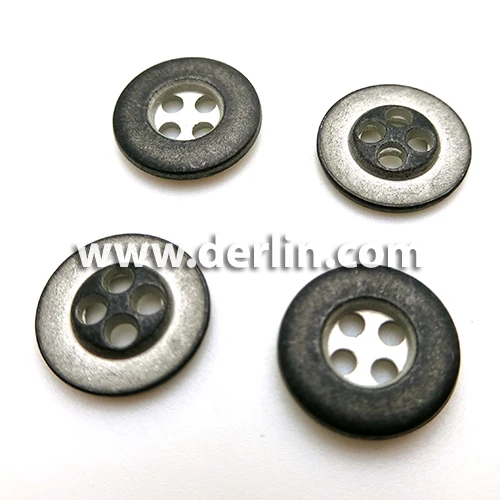 Anti silver Tin Plating Antique Vintage Jeans Denim 4 hole Button