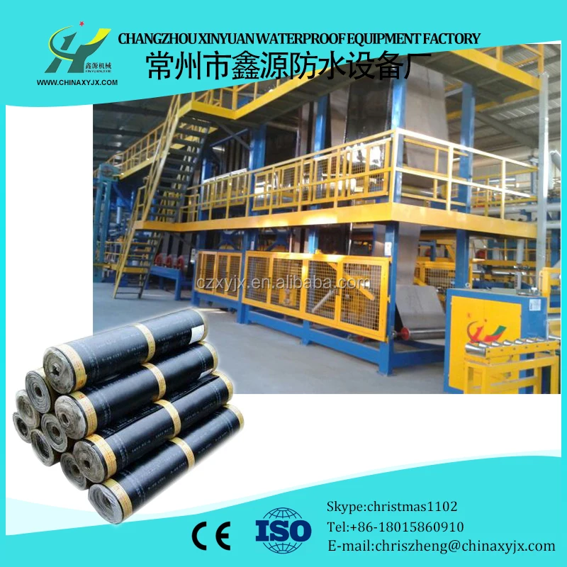 Polyester mat reinforcement sbs/app modified bitumen waterproof membrane equipment supplier