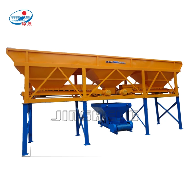 3 bins aggregate mixed soil batch machine used for concrete batcher plant
