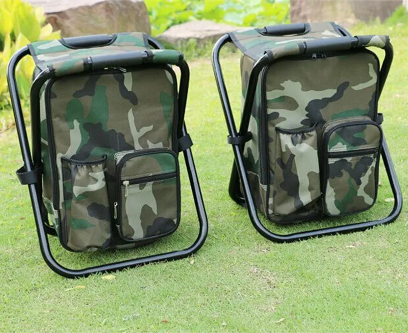 Рекламный рюкзак, Пляжная рыбалка, уличный складной стул с сумкой-холодильником