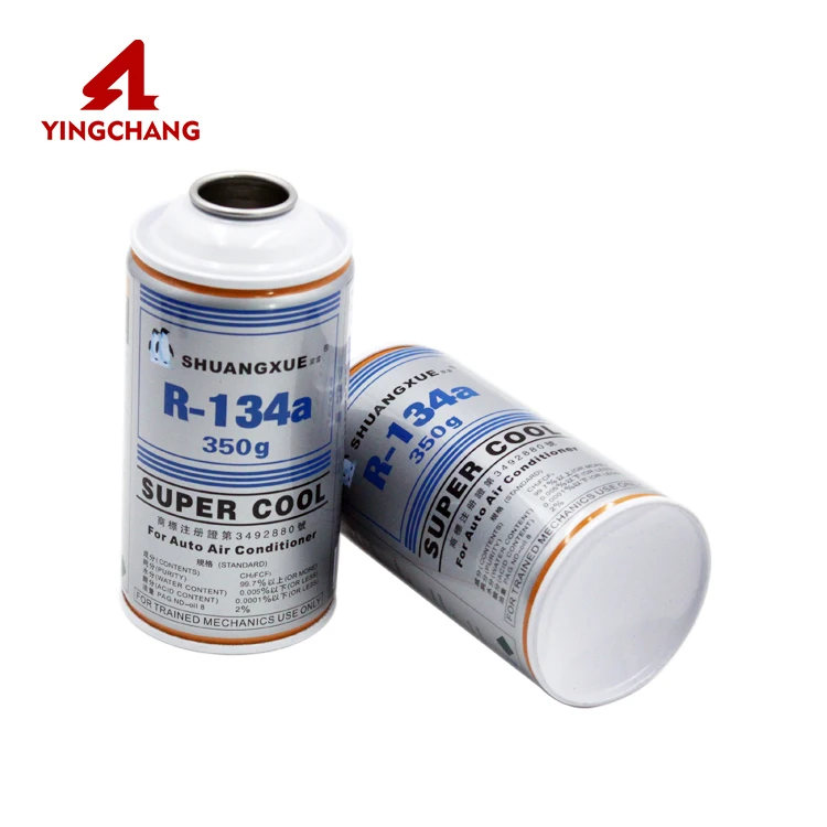 Metal refrigerant gas aerosol can r134a gas tin can